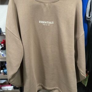 Fear of God Essentials Tan Crewneck Sweater